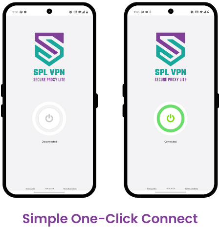 SPL VPN is installed on two android smartphones