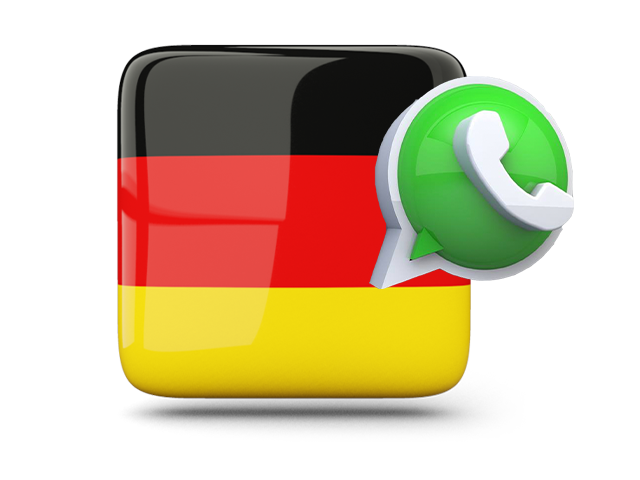 Free VPN for Germany - A WhatsApp icon and a German flag