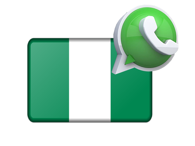 A Nigerian flag and a WhatsApp icon to unblock blocked websites and apps in Nigeria